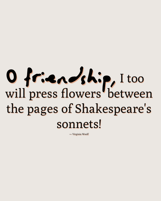 O Friendship | Virginia Woolf | Unisex T-shirt